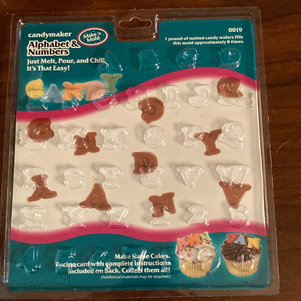 3/$12 Chocolate Mold Alphabet & Numbers Make ‘n Mold